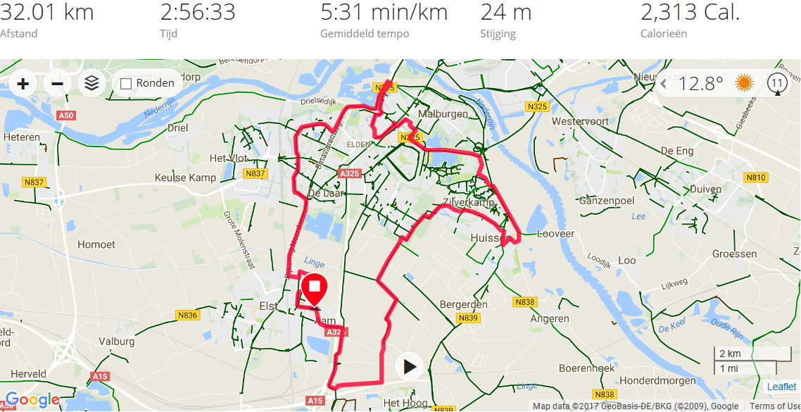 Route van duurloop
