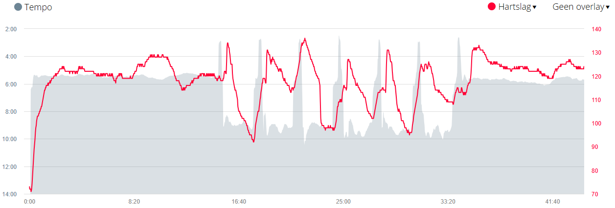 Sprint tempo / hartslag