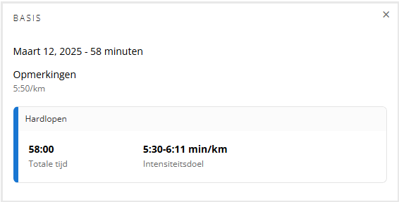 Garmin basis training