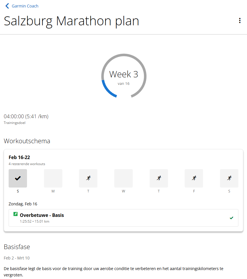 Garmin coach plan