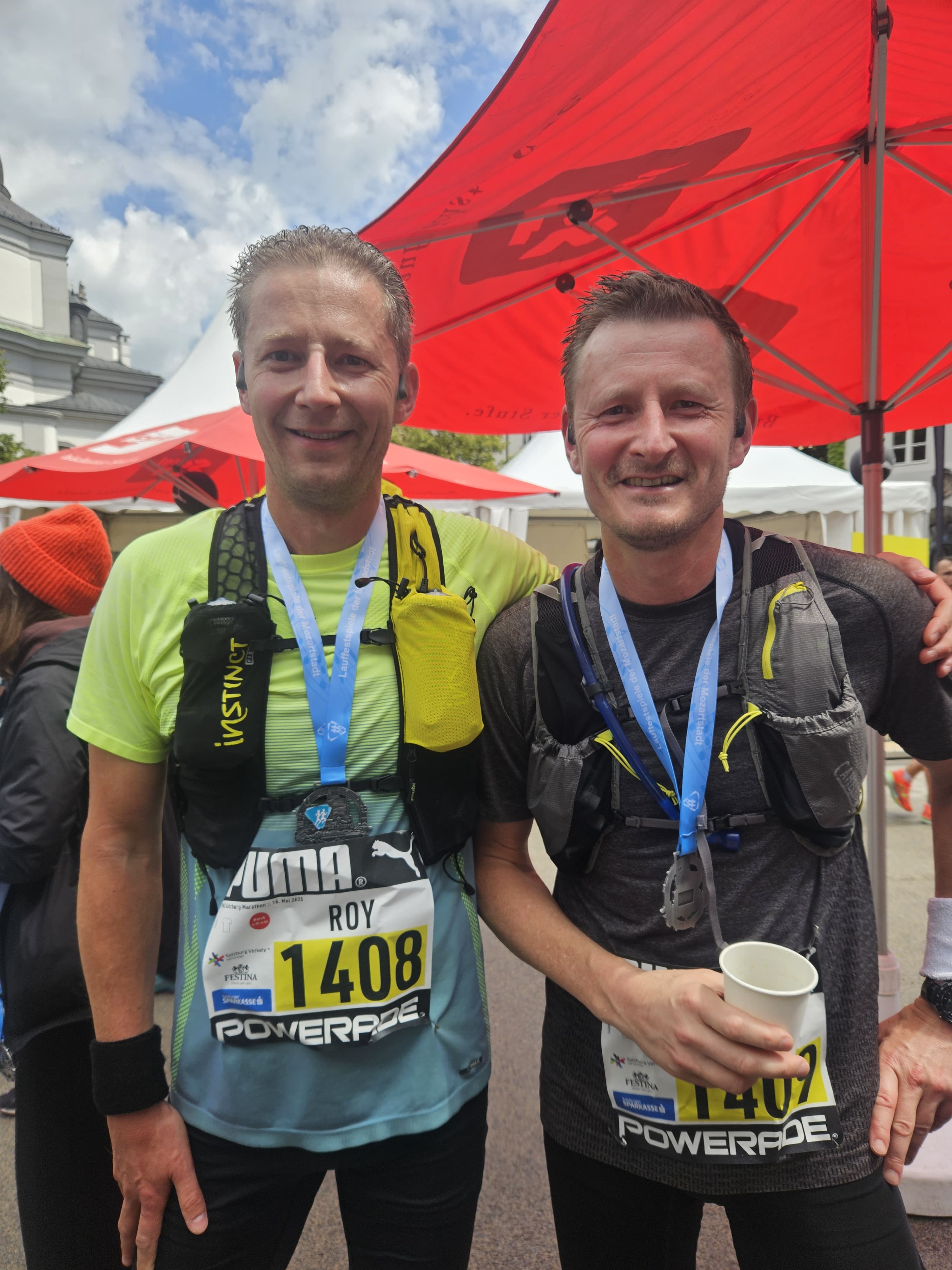 Samen na de finish